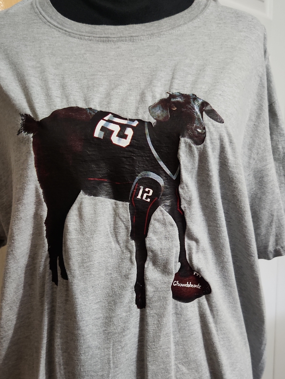 Tom Brady " The GOAT" short sleeve tee in Gray
